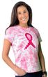 Breast Cancer Awareness T-shirt Ribbon Tie Dye Adult Tee