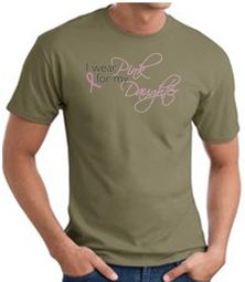 Breast Cancer Awareness T-shirt Wear Pink For My Daughter Olive Shirt