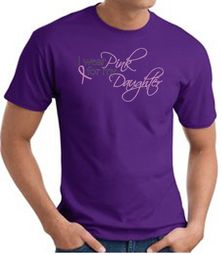 Breast Cancer Awareness T-shirt Wear Pink For My Daughter Purple Tee
