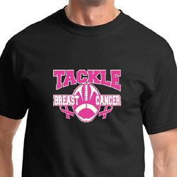 Breast Cancer Awareness Tackle Cancer Mens Shirts
