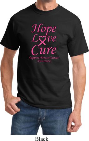 Breast Cancer Awareness Tee Hope Love Cure T-shirt