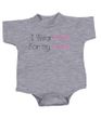 Breast Cancer Baby Romper - I Wear Pink For My Aunt Grey Creeper
