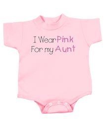 Breast Cancer Baby Romper - I Wear Pink For My Aunt Pink Creeper