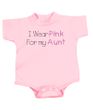 Breast Cancer Baby Romper - I Wear Pink For My Aunt Pink Creeper