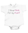 Breast Cancer Baby Romper - I Wear Pink For My Aunt White Creeper