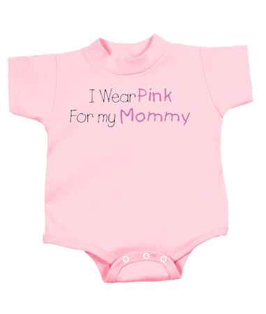 Breast Cancer Baby Rompers - I Wear Pink For My Mommy Pink