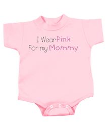 Breast Cancer Baby Rompers - I Wear Pink For My Mommy Pink