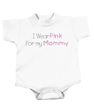 Breast Cancer Baby Rompers - I Wear Pink For My Mommy White