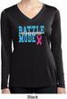 Breast Cancer Battle Mode Ladies Dry Wicking Long Sleeve Shirt
