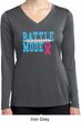 Breast Cancer Battle Mode Ladies Dry Wicking Long Sleeve Shirt