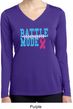Breast Cancer Battle Mode Ladies Dry Wicking Long Sleeve Shirt