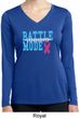 Breast Cancer Battle Mode Ladies Dry Wicking Long Sleeve Shirt