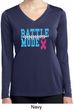 Breast Cancer Battle Mode Ladies Dry Wicking Long Sleeve Shirt