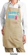 Breast Cancer Battle Mode Ladies Full Length Apron with Pockets