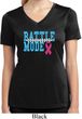 Breast Cancer Battle Mode Ladies Moisture Wicking V-neck Shirt