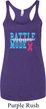 Breast Cancer Battle Mode Ladies Tri Blend Racerback Tank Top