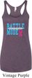 Breast Cancer Battle Mode Ladies Tri Blend Racerback Tank Top