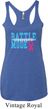 Breast Cancer Battle Mode Ladies Tri Blend Racerback Tank Top