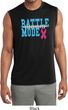 Breast Cancer Battle Mode Mens Sleeveless Moisture Wicking Shirt