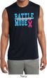 Breast Cancer Battle Mode Mens Sleeveless Moisture Wicking Shirt