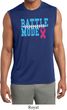 Breast Cancer Battle Mode Mens Sleeveless Moisture Wicking Shirt