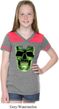 Halloween Glow Bones Girls Football Shirt