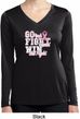 Breast Cancer Go Fight Win Ladies Dry Wicking Long Sleeve Shirt