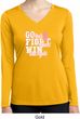 Breast Cancer Go Fight Win Ladies Dry Wicking Long Sleeve Shirt