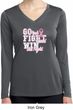 Breast Cancer Go Fight Win Ladies Dry Wicking Long Sleeve Shirt
