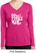 Breast Cancer Go Fight Win Ladies Dry Wicking Long Sleeve Shirt