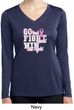 Breast Cancer Go Fight Win Ladies Dry Wicking Long Sleeve Shirt