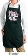 Breast Cancer Go Fight Win Ladies Full Length Apron with Pockets
