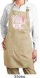 Breast Cancer Go Fight Win Ladies Full Length Apron with Pockets
