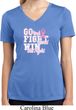 Breast Cancer Go Fight Win Ladies Moisture Wicking V-neck Shirt