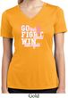Breast Cancer Go Fight Win Ladies Moisture Wicking V-neck Shirt