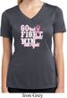 Breast Cancer Go Fight Win Ladies Moisture Wicking V-neck Shirt