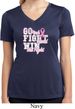 Breast Cancer Go Fight Win Ladies Moisture Wicking V-neck Shirt