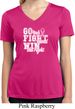 Breast Cancer Go Fight Win Ladies Moisture Wicking V-neck Shirt