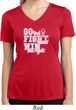Breast Cancer Go Fight Win Ladies Moisture Wicking V-neck Shirt