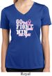 Breast Cancer Go Fight Win Ladies Moisture Wicking V-neck Shirt