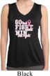 Breast Cancer Go Fight Win Ladies Sleeveless Moisture Wicking Shirt