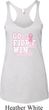Breast Cancer Go Fight Win Ladies Tri Blend Racerback Tank Top