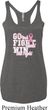 Breast Cancer Go Fight Win Ladies Tri Blend Racerback Tank Top