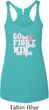 Breast Cancer Go Fight Win Ladies Tri Blend Racerback Tank Top