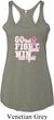 Breast Cancer Go Fight Win Ladies Tri Blend Racerback Tank Top