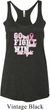 Breast Cancer Go Fight Win Ladies Tri Blend Racerback Tank Top