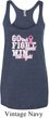 Breast Cancer Go Fight Win Ladies Tri Blend Racerback Tank Top