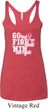 Breast Cancer Go Fight Win Ladies Tri Blend Racerback Tank Top