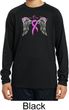 Breast Cancer Heaven Can Wait Kids Dry Wicking Long Sleeve Shirt