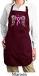 Breast Cancer Heaven Can Wait Ladies Full Length Apron with Pockets